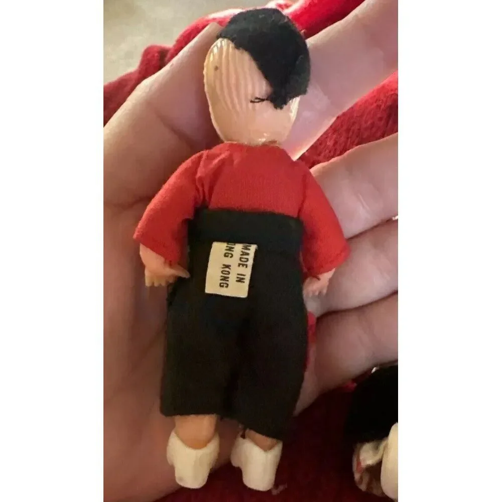 Vintage 1950's  Boy & Girl Doll‎ in Traditional  Dutch Dress 4.5" Celluloid - Picture 2 of 14